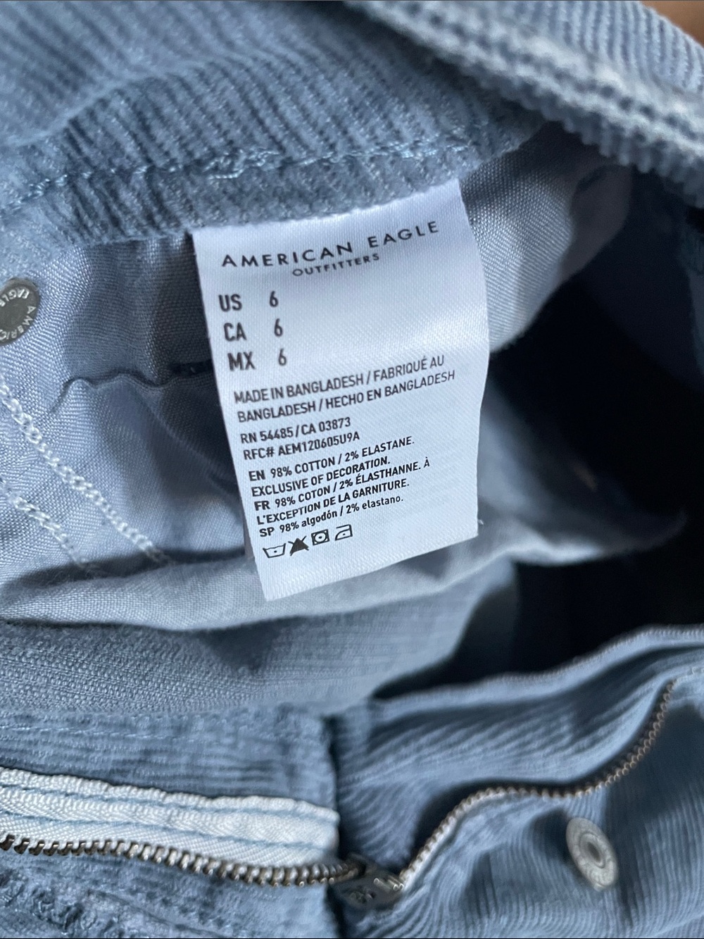 American Eagle Outfitters Gray High-Rise Button-Front Jean Shorts - Picture 4 of 4